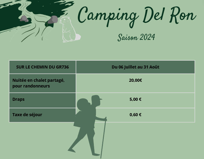 tarifs 2024 randonneurs